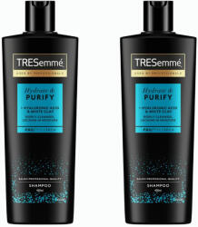 TRESemmé Hydrate & Purify sampon zsírosodó hajra hialuron savval (2x400 ml)