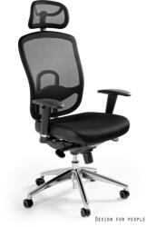 UNIQUE VIP ergonomikus irodai szék, fekete, összeszerelt