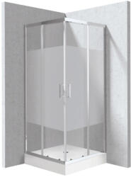 Deante Funkia Evo szögletes zuhanykabin 80x195 cm csík mintás átlátszó üveggel és akril zuhanytálcával, króm profilszín KYCZ0E88P (KYCZ0E88P)