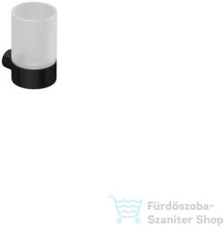 Kludi VELA R pohártartó üvegpohárral, szálcsiszolt gunmetal 58975N2 (58975N2)