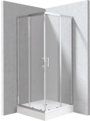 Deante Funkia Evo szögletes zuhanykabin 80x195 cm átlátszó üveggel és akril zuhanytálcával, króm profilszín KYCZ0088P (KYCZ0088P)