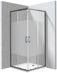 Deante Funkia Evo szögletes zuhanykabin 80x195 cm csík mintás átlátszó üveggel és akril zuhanytálcával, titánium profilszín KYCPDE88P (KYCPDE88P)