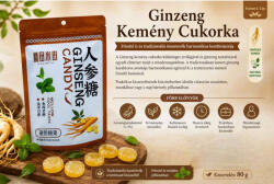  Ginzeng keménycukorka mentollal - 80 g