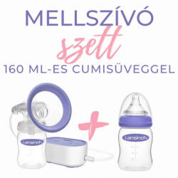 Lansinoh Szett 2 Fázisú Elektromos Mellszívó + 160 Ml Cumisüveg Szett - plazapatika
