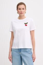 Twinset t-shirt női pamut - bézs XS