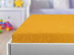 Cearsaf frote pentru patut copii PREMIUM 60x120 cm galben-portocaliu