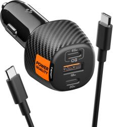 Spigen Essential Ev1133 3-port Car Charger 113w Black
