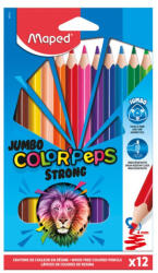 Maped Jumbo Color`Peps Strong színes ceruza készlet, háromszögletű, 12 szín (IMA863312)