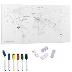 Tradag Színes Térkép 70x37 +12xmágnes 5xszín (MASCAGNI)