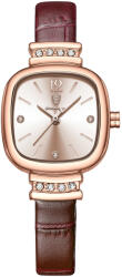 Poedagar Ceas de dama Poedagar Fashion Casual Quartz Otel Piele Coffe Ceas