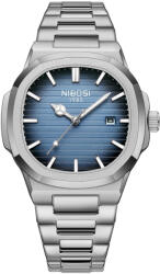 Nibosi Ceas barbati de mana Nibosi Fashion Analog Quartz Casual Elegant Argintiu Albastru Ceas