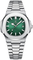 Poedagar Ceas de mana Poedagar Quartz Casua Otel Analog Fashion Argintiu Verde Ceas