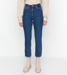 Trendyol Kék Mom Jeans Magas Derekú, Extra Jellemzők Nélküli 34 6FA