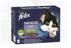 Mars-Nestlé Felix Fantastic - házias (lazac, marha, csirke, bárány) válogatás zöldséggel aszpikban (12x85g) (900147)