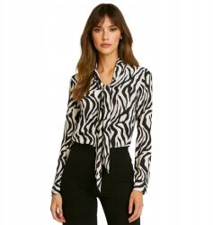 GUESS Zebra Mintás Női Ing Gallérral Hosszú Ujjú Xs Gga