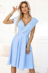 Numoco 348-12 Scarlett bő midi ruha V-nyakkal és övvel (348-12-XL)