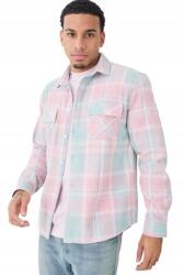 Boohooman Férfi Ing Casual Pasztell Kockás Hosszú Ujjú S Z3A* (BMM76276-155-30)