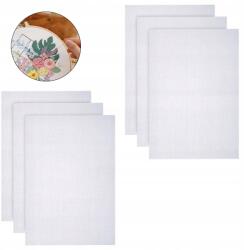  Keresztszemes Hímzővászon 6DB 30X45CM Pamut Fehér (Kanwa do haftu haft krzyżykowy kanwy biała)