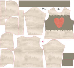 Takoy Panel szabásmintával női melegítőfelső funkcionális szabadidő anyagból heart Lisie XL