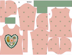 Takoy Panel szabásmintával női melegítőfelső funkcionális szabadidő anyagból szív Pink green S