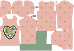 Takoy Panel szabásmintával női melegítőfelső funkcionális szabadidő anyagból szív Pink green 2XS