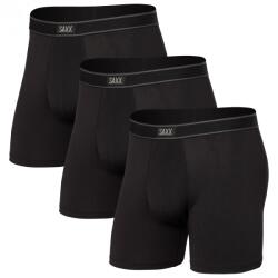 Saxx Мъжко синтетично термобельо Saxx Daytripper Boxer Brief Fly 3-Pack Synthetic base layer - Black (014-1940-0114)
