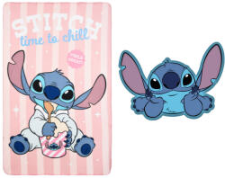  Disney Lilo és Stitch, A csillagkutya Chill Belly polár takaró és forma párna szett (EKING0815)