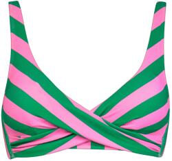 Watercult Дамско бикини горнище Watercult Women's Stripe Energy Bikini Top No. 7330 Bikini top - Pink / Green - размер 36 (150-6684-0121)
