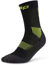 CEP Мъжки чорапи за бягане CEP Run Socks Mid Cut 5.0 Running socks - Black / Lime - размер IV (201-9122-0212)