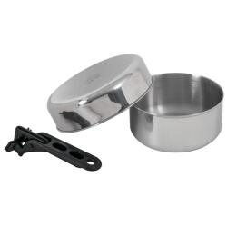 BasicNature Тенджера Basic nature Bivouac Stainless Steel Junior Pot - Metallic - размер 1, 4 l (532-0369-0111)