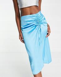 Missguided Szatén Szoknya Kék 36 1VAP