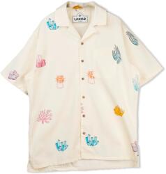 LAKOR Мъжка риза с копчета LAKOR Coral Short Sleeve Shirt - Star White (033-3075-0213)