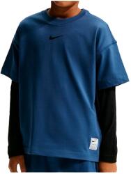 Nike Детска спортна тениска Nike Kid's Pro Dri-FIT Short-Sleeve Training Top Sport shirt - Mystic Navy / Black - размер XL (704-6167-0215)