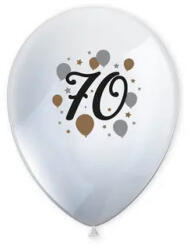Procos Happy Birthday 70 Milestone léggömb, lufi 6 db-os 11 inch (27, 5 cm) PNN95626 (PNN95626)