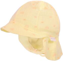 maximo Шапка с козирка maximo Baby's Peak Cap with Tie + Muslin Neck Protector Cap - Narzisse / Sonne - размер 45 cm (904-6332-0714)