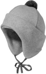 maximo Детска зимна шапка (beanie) maximo Kids' Mini Beanie with Pom-pom and Tie Beanie - Grey Melange - размер 49-51 cm (904-5101-0115)