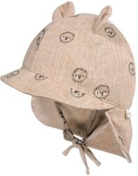 maximo Шапка с козирка maximo Baby's Bonnet with Ear and Neck Protection Cap - Beige Melange / Lion - размер 45 cm (904-1843-1014)