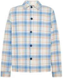 KnowledgeCotton Apparel Мъжка риза с копчета KnowledgeCotton Apparel Big Checked Heavy Flannel Shirt - Blue Check - размер XXL (033-2921-0115)