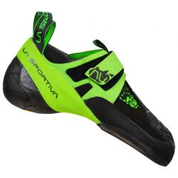 La Sportiva Мъжки обувки с велкро La Sportiva Skwama Vegan Climbing shoes - Black / Flash Green - размер 45 (EU) (301-0755-0133)