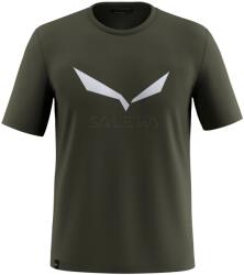 Salewa Мъжка спортна тениска Salewa Solidlogo Dry T-Shirt Sport shirt - Dark Olive - размер 54 (216-2734-1016)