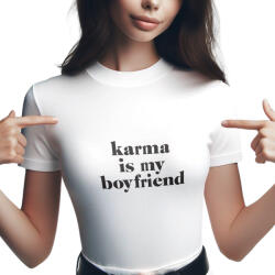Taylor Swift Karma is my boyfriend női póló méret L (TSRLPRM-L)