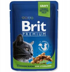 Brit Bc macskaeledel tasakok sterilizált macskáknak, csirkefalatok, 100g