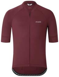 straede Мъжка фланелка с къс ръкав за колоездене straede Kaern Jersey Cycling jersey - Deep Wine (056-4258-0314)