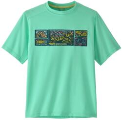 Patagonia Детска плажна тениска от ликра Patagonia Kid's Cap SW T-Shirt Sport shirt - River Camp: Early Teal (704-4466-0914)