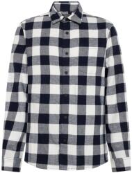 KnowledgeCotton Apparel Мъжка риза с копчета KnowledgeCotton Apparel Regular Fit Checkered Flannel Shirt - Blue Check - размер XXL (033-2927-0115)