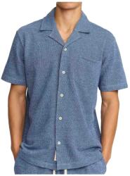 Revolution Мъжка риза с копчета Revolution Short-Sleeved Cuban Shirt - Blue (033-3270-0111)