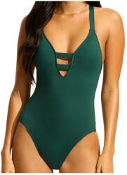 Seafolly Дамски бански костюм Seafolly Women's Collective Deep V One Piece Swimsuit - Evergreen - размер 44 (EU) (150-2102-0417)