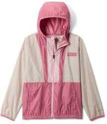 Columbia Детско ветрозащитно яке Columbia Kid's Back Bowl II Hooded Windbreaker Windproof jacket - Dark Stone / Rosette / Satin Pink (718-0091-0614)