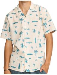 Revolution Мъжка риза с копчета Revolution Cuban Shirt Prints S/S Shirt - Offwhite II (033-3266-0213)