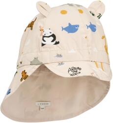 LIEWOOD Детска шапка с козирка LIEWOOD Kid's Gorm Reversible Sun Hat with Ears Cap - Around the World / Sandy - размер 45-48 cm (904-5590-0114)